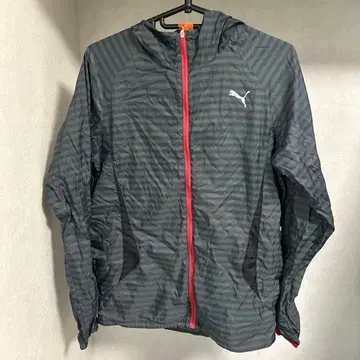 PUMA 후드 부착 나일론 자켓 L 그레이