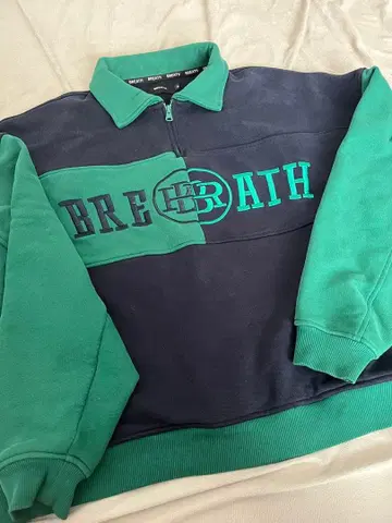 BREATH 지퍼 트레이닝복 M 사이즈 네이비/그린