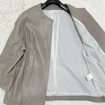 새상품급 비어즐리 노카라 양가죽 가죽 자켓 그레이지