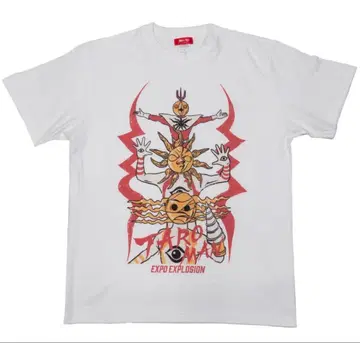 타로맨 T셔츠 화이트 L사이즈 만박대폭발 오카모토 타로 미개봉 새상품