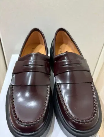 통굽 로퍼 브라운 보르도