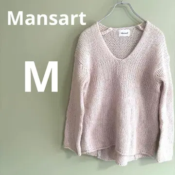 Mansart 맨사르 아이보리 V넥 니트 스웨터 긴팔 M