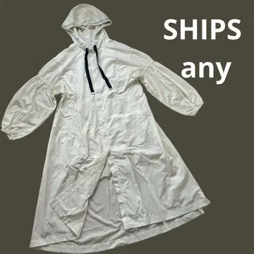 새상품급 SHIPS any 쉽스에니 나일론 코트 롱 후드 부착