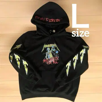 H&M 메탈리카 콜라보 후드티 후디 L