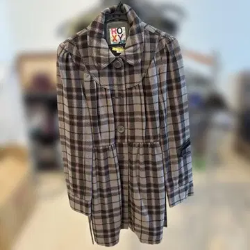 ROXY 롱 코트 사이즈 S 허리 벨트 끈 포함