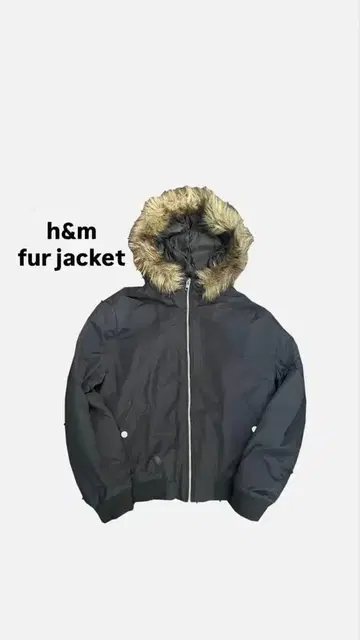 h&m 퍼 후드 자켓