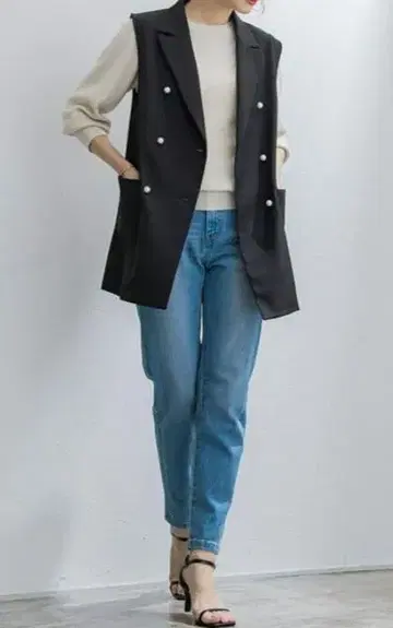 펄 버튼 베스트 블랙 사이즈 L