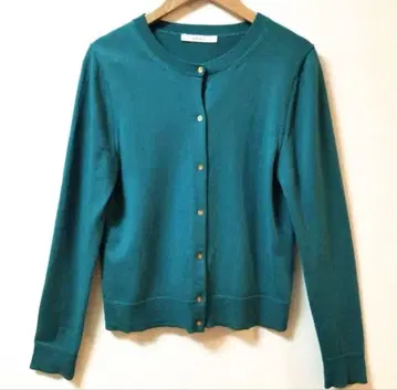 아나이 ANAYI 새상품급 니트 가디건 울 긴팔 38 M