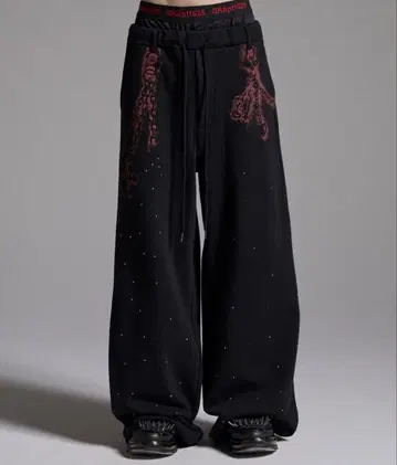 [ 초회 재고분 ] GRANCY 큐빅 레이어드 스웨트 팬츠 L