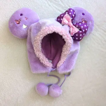 새상품급!! 도쿄디즈니씨 한정판 팬캡 퍼플 미니 레어