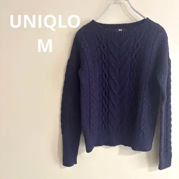 UNIQLO 유니클로 여성용 니트 스웨터 네이비 M
