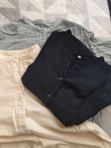 [ 사이즈 다름 ] 카폭 혼방 이중 거즈 원피스 3개 묶음 판매