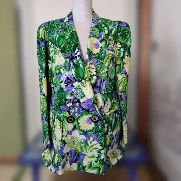 꽃무늬 더블 브레스트 자켓