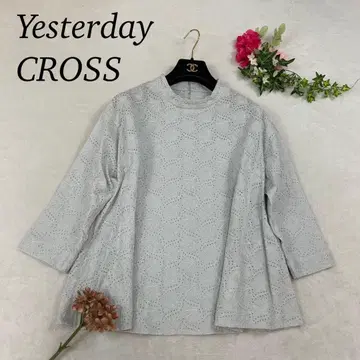 J570 새상품급 M 예스터데이 크로스 셔츠 라이트 블루 여성용