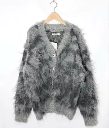 이즈스칼라 553275: 마블 무늬 샤기 니트 가디건