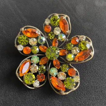 [ 17 ] REGENCY 플라워 브로치 레트로 빈티지