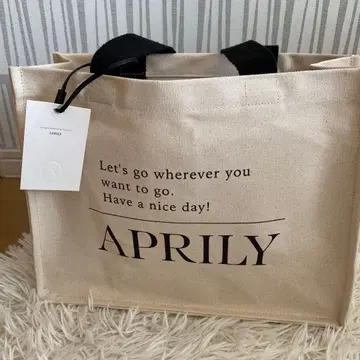 APRILY 베이지 토트백 M 사이즈 미사용 새상품