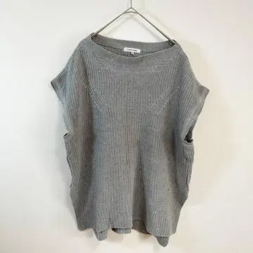 GLOBAL WORK 니트 베스트 M 그레이 레이어드 코디 여성