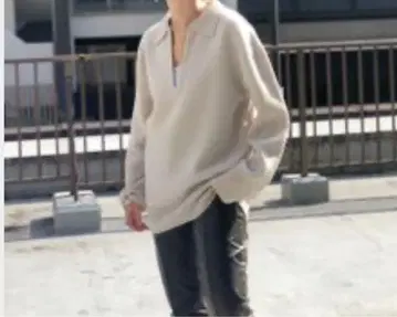 JAMAIS VU (자메뷔) 나가오 에츠미 착용 스키퍼 니트 화이트