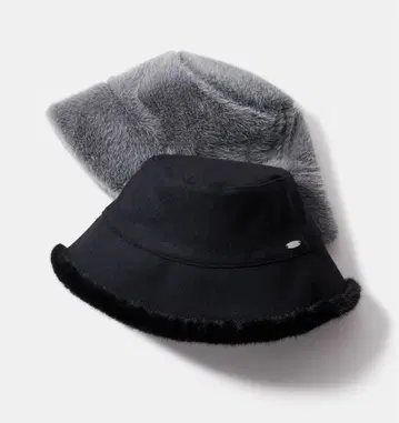 새상품 인조 모피 리버서블 햇