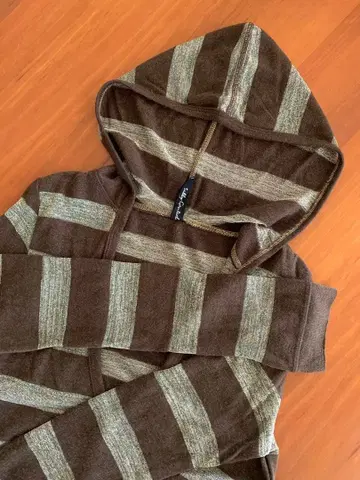 샤비 제틸 라메 보더 후드티(브라운) 샵 채널