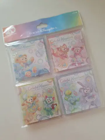 [새상품] 도쿄디즈니씨 더피&프렌즈 20주년 컬러풀 해피니스 메모