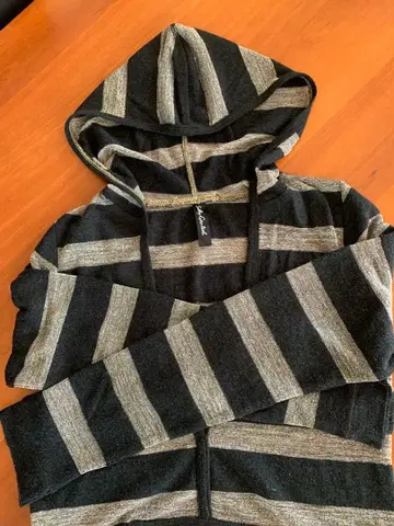 샤비 제틸 라메 보더 후드티(블루) 샵 채널