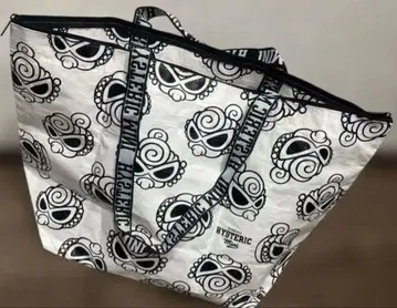 히스미니 토트백 대용량 화이트 블랙 히스