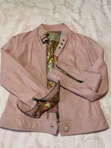 양가죽 SISTEMATIC 핑크 가죽 자켓 S