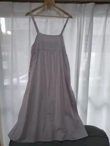 핸드메이드 작가님 슬리브리스 연한 더스티 핑크 원피스