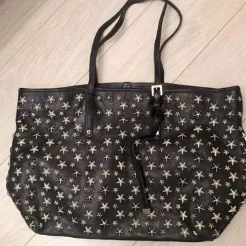 JIMMY CHOO 블랙 가죽 토트백