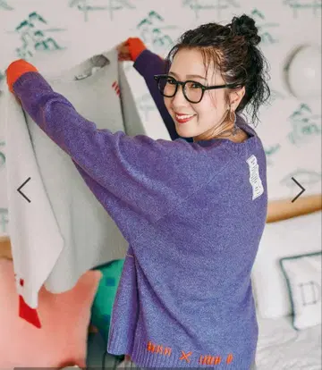 [ be with M ] 미사요 배색 돌 풀오버