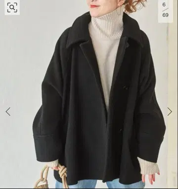 spick&span W/Ny 모사 스텐칼라 숏코트