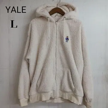 YALE 플리스 자켓 L 화이트 한국 브랜드
