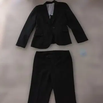 블랙 스트라이프 수트 셋업 상하의