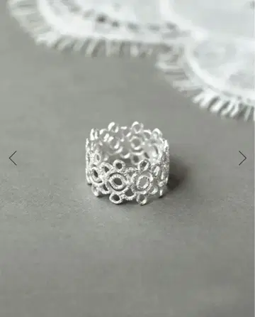 [ 새상품급 ] K.KAJU 실버 레이스 무늬 반지