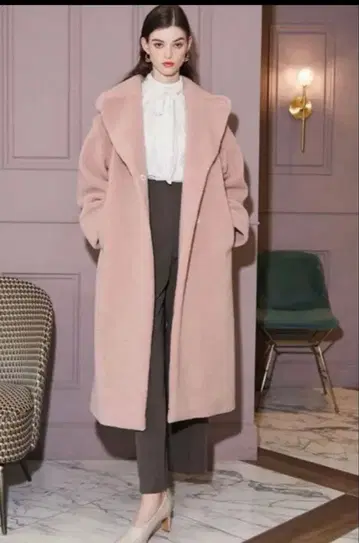 eimy istoire 보아 롱 코트 핑크