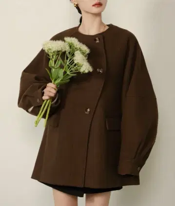 웨이브 디자인 미들 코트