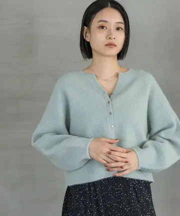 [ 완판템 ] CN 라쿤 네이비 가디건 라이트 그린 A part by