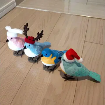 Francfranc 크리스마스 인체 감지 센서 뮤직 버드 4개 세트