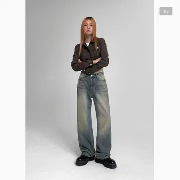 BLACKUP 페스트 와이드 데님 팬츠 S