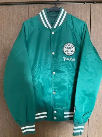 밴 재킷 VAN JAC 미사용 그린 베이스볼 점퍼 L