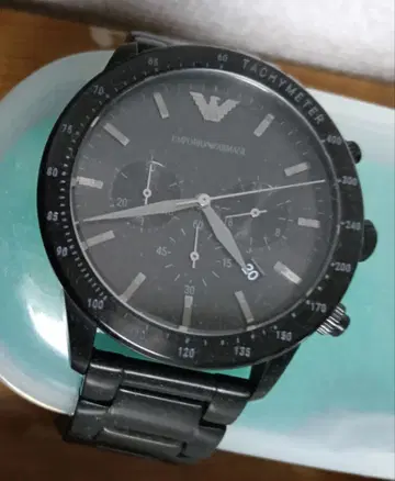 Emporio Armani 블랙 손목시계