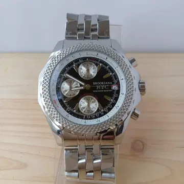 BROOKIANA 쿼츠 크로노 손목시계 SS