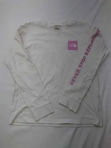 더 노스페이스 롱 슬리브 티셔츠 화이트 계열 여성용 M