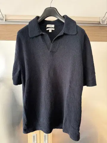 COS 부클레 니트 피케 셔츠 네이비 M