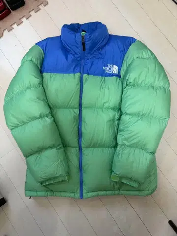 THE NORTH FACE 눕시 다운 자켓 그린/블루