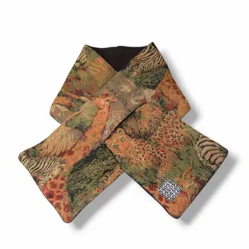 SSD 애니멀 사파리 고블랑 직조 x 블랙 플리스 티펫 머플러