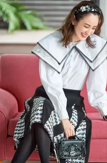 체스티 니트 x 트위드 스커트 F