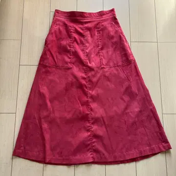 쉽스 플레어 스커트 스웨이드풍